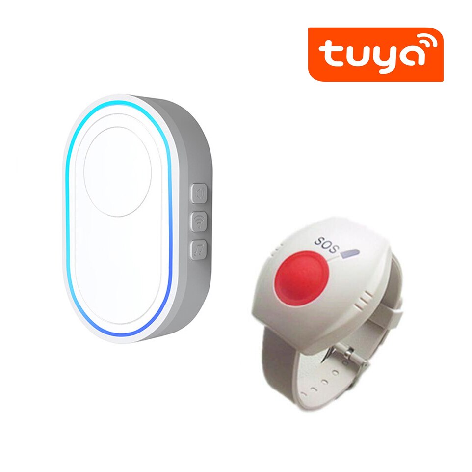 Tuya WiFi SOS Elderly Care Alarm System Emergency Panic Button Watch Bracelet