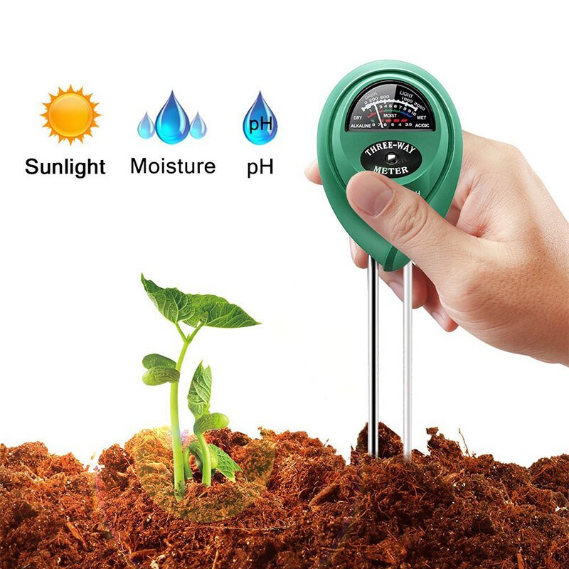 3 In1 Digital Moisture PH Soil Tester Gauge Meter with Acidity Moisture Testing Usage Easy-to-read Scale Indicator