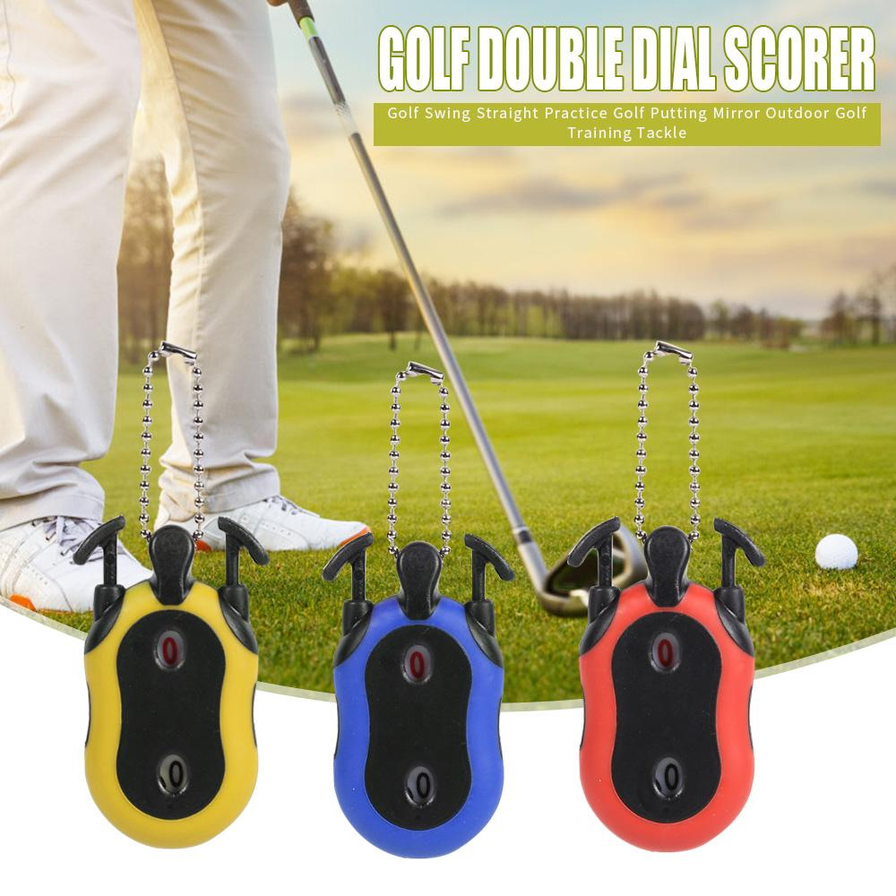 1Pcs Handige Mini Golf Stroke Shot Put Score Counter Tally Keeper Met Sleutelhanger
