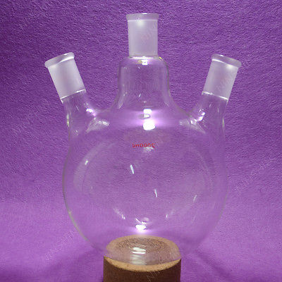 Rondbodemkolf, 2000 ML, 24/40, Drie Hals, 3 Hals, 2L, Lab Kolf 24/40