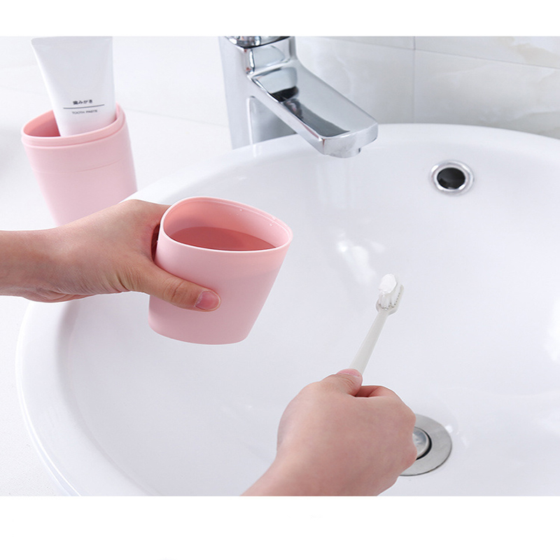 Opbevaring arrangør tandbørste kop tandbørster æske jakkesæt dobbelt par mund bærbar rejse vask børste betræk tandpasta kopper