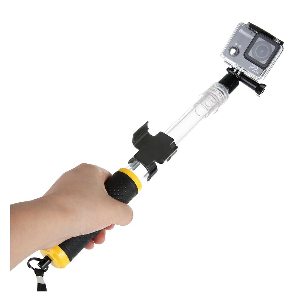 Palo de selfie estabilizador de palo de extensión flotante para GoPro 7/6/5/4/3/3 +/cámaras SJCAM 2/1 (transparente), accesorios