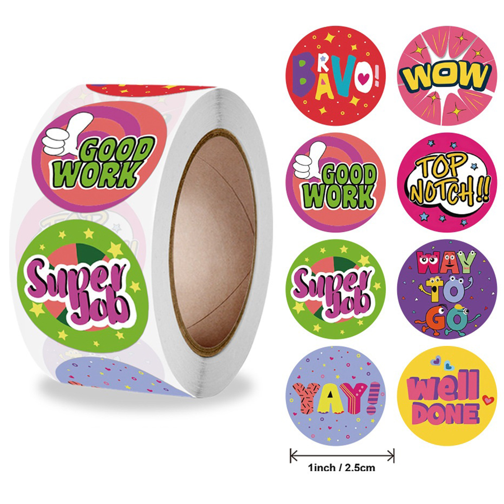 100-500pcs Encouragement Reward Stickers Thumbs Up Rewarded Kids School Kindergarten Children Scrapbook Stationery Sticker: QY899-100pcs