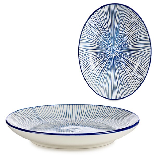 Plat bord  (24 x 2,8 x 24 cm)  blauw