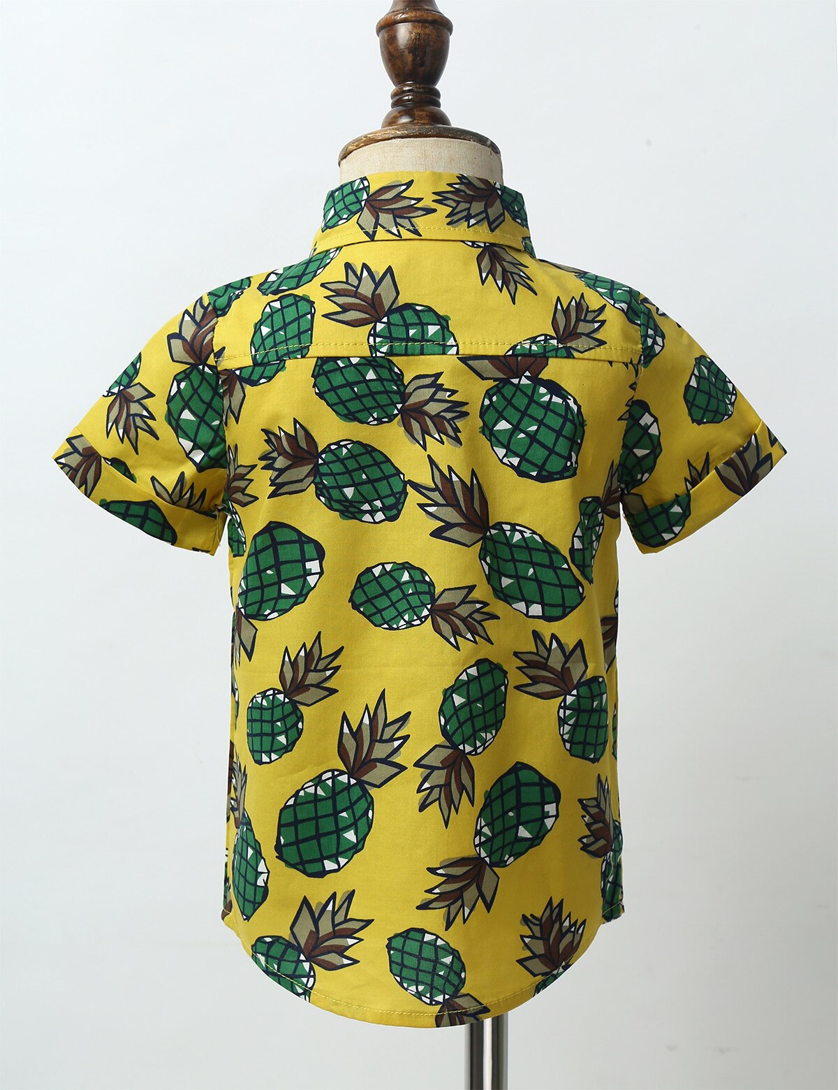 Newborn Boys Clothes Autumn Top Baby Boy Shirt Short Sleeve Pineapple Printed Shirts Kid Boy Cotton Casual Party Baby Shirts