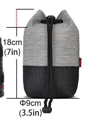 Vanntett kamera linse bag polstret etui deksel myk veske poser til nikon kanon sony panasonic fujifilm olympus tamron sigma tokina: S