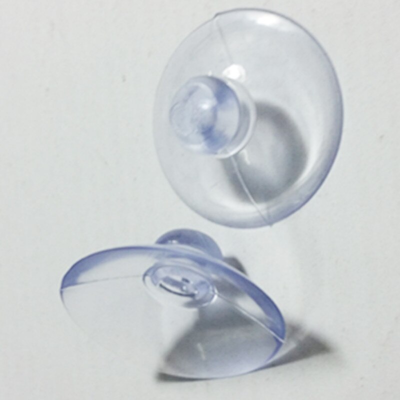 Succionador de cabeza de seta de PVC, 10 piezas, 35mm, vidrio transparente perforado, soporte de ventosa, B3G7