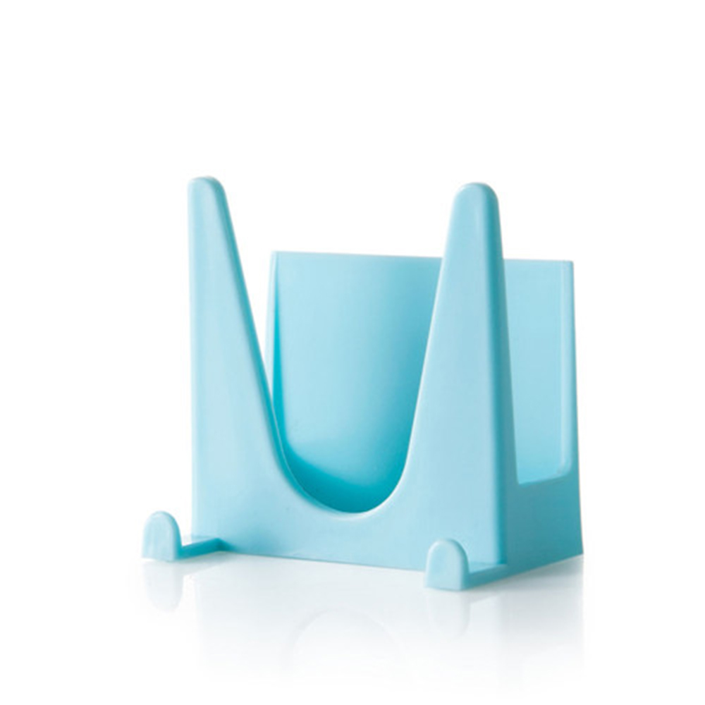 Soporte para olla de cocina de 5,5x4x5,5 CM, soporte de almacenamiento con de concha, , accesorios de plástico para cocina en casa, herramienta succionadora: blue