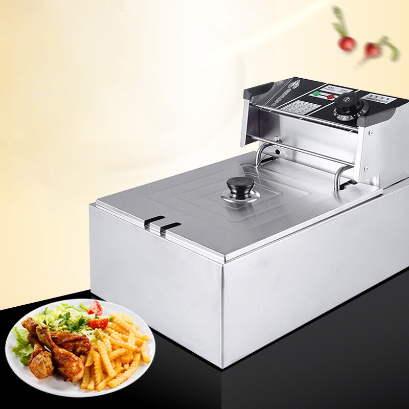 Commercial Electric Fryer Single-cylinder Deep Fryer Fried Chicken Stove Household Electric Frying Machine MS-81