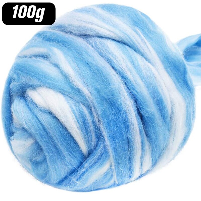 LMDZ 3.53oz Wool Roving Yarn, Fiber Roving Wool Top, Wool Felting Supplies, Wool, Chunky Yarn, Spinning Wool Roving