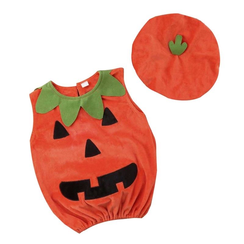 Småbarn baby jenter gresskar halloween kostymer morsomme djevelen gresskar topper hatt sko antrekk sett baby halloween kostyme klær