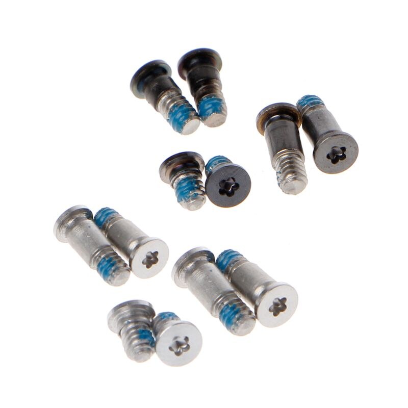 6 pçs portátil caso inferior parafusos de parafuso prata conjunto para macbook pro 13.3 "a1708 barra toque