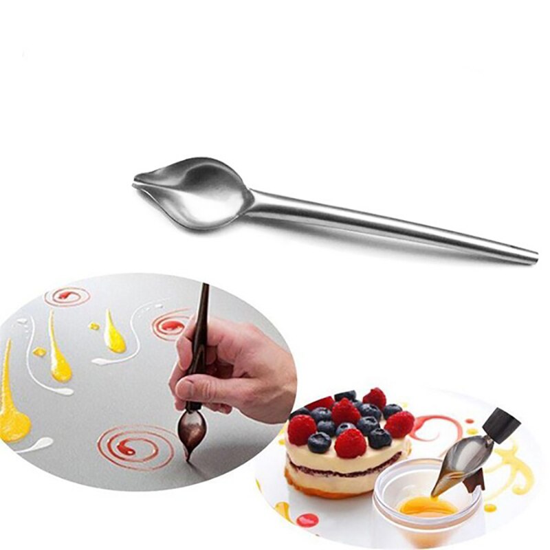 2 stuks sauslepels met taps toelopende tuit, , 8.98 inch decoratielepel, decoratielepel voor nauwkeurig tekenen