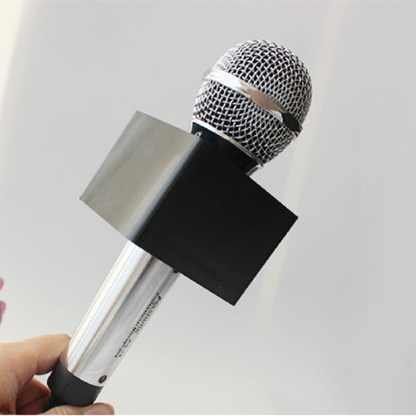 ABS 40MM Hole Black/White Square-shaped Mic Microphone TV Interview Logo Flag Station DIY with sponge
