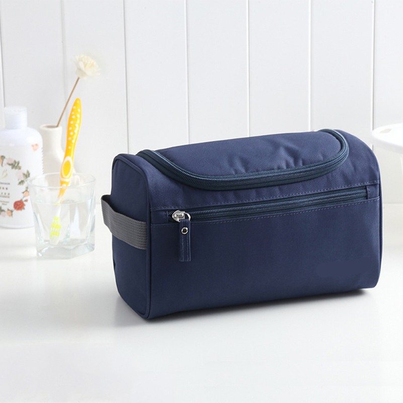 Vanity femmes hommes toilette trousse de toilette maquillage cosmétique maquillage sac étui pour organisateur de voyage pochette femme grand Neceser Necessarie: Dark Blue