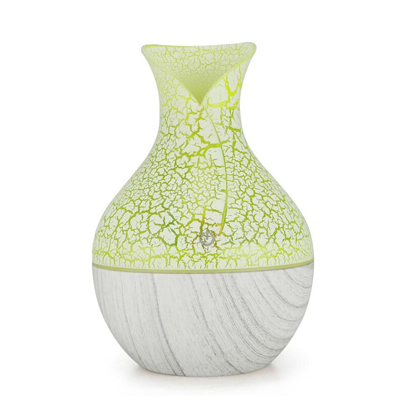 Mini humidificateur d'air en forme de vase en bois, diffuseur d'huiles essentielles, humidificateur d'air usb, purificateur d'air, diffuseur d'aromathérapie ultrasonique pour voiture, usb: W -2