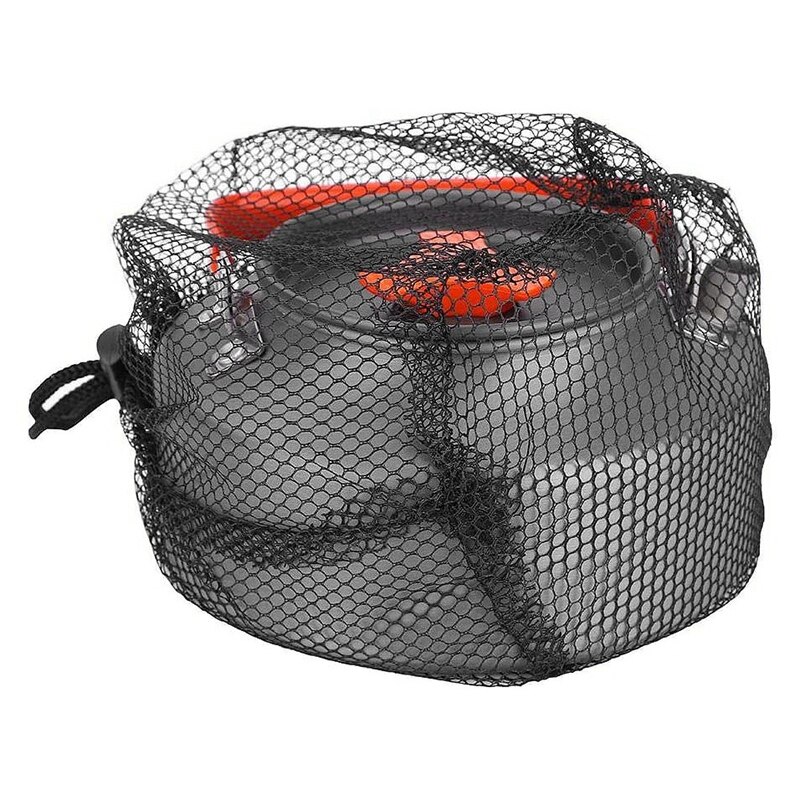 1.6L Camping Kettle Outdoor Coffee Kettle Camping Tableware Travel Tableware Outdoor Picnic Set (Orange)