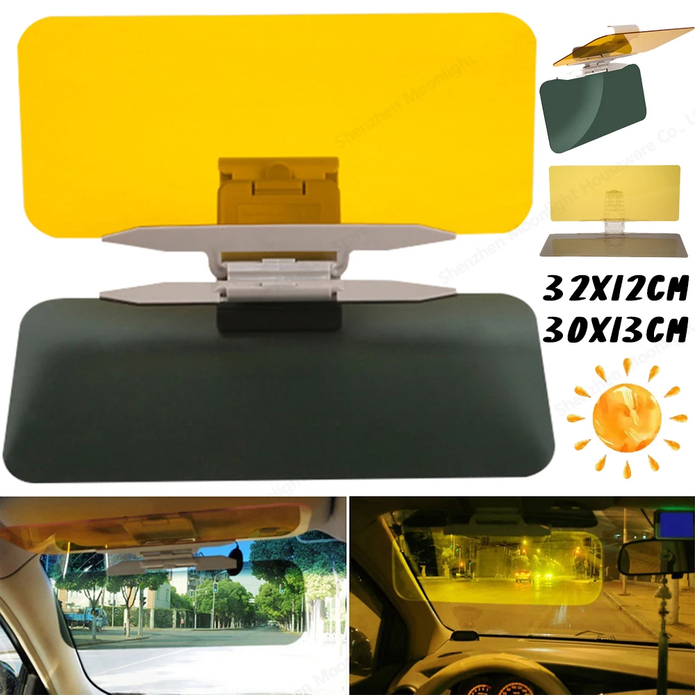 Car Sun Visor Extender Day and Night Anti-Glare Visor Adjustable Sun Blocker Anti-UV HD Anti Sunlight Dazzling Goggle for Car