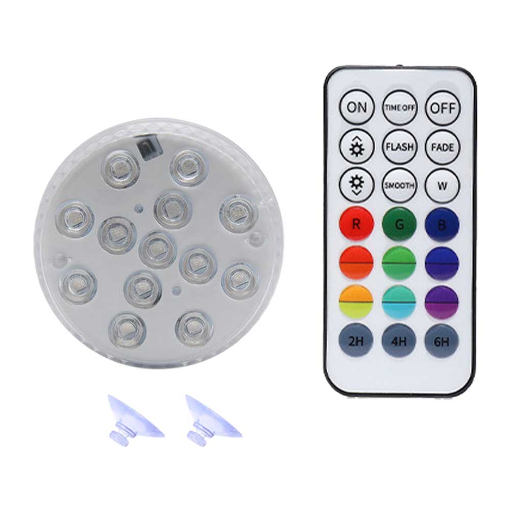 Farbwechsel LED Schwimmbad Licht Hochzeit IP66 Wasserdichte Teich Dekoration Party Fernbedienung Tauch Batterie Betrieben Magneten
