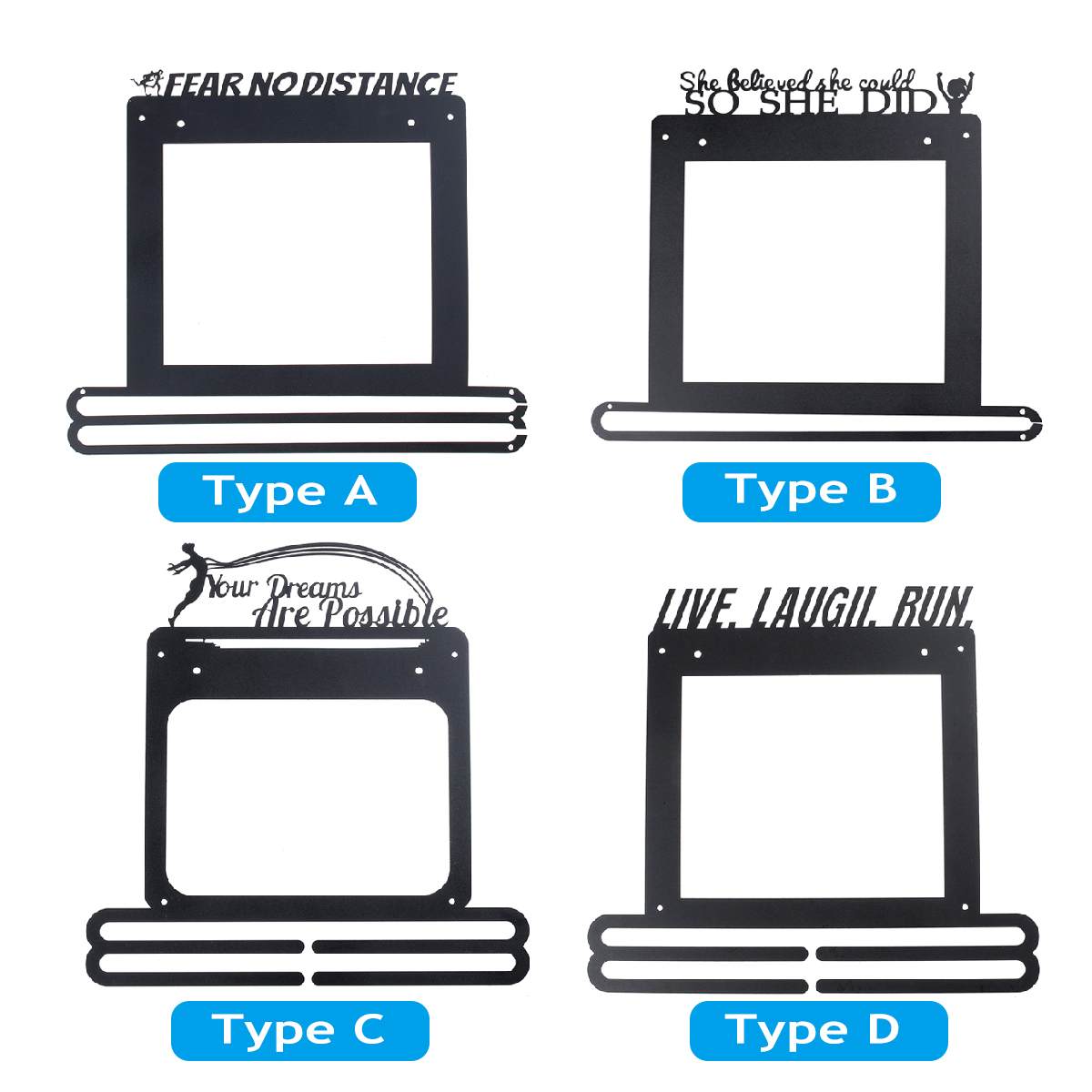 Holdbart stål medalje bøjle medalje holder display stativ løb svømme gymnastik maraton cykel sport medalje hjem dekoration