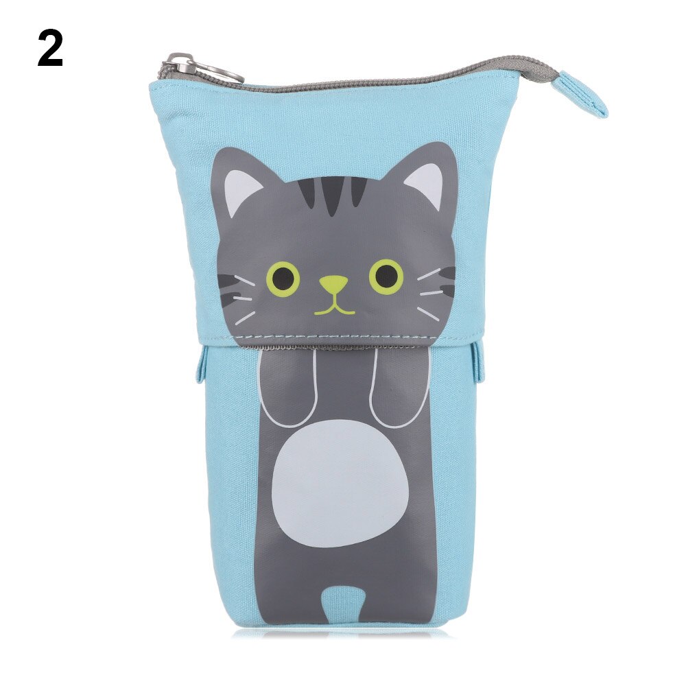 Cute Boba Milk Tea Telescopic Pen Bag Pen Pencil Holder Stationery Case Stand Up Pencil Case Pen Box Stationery Pouch Bag: B-2