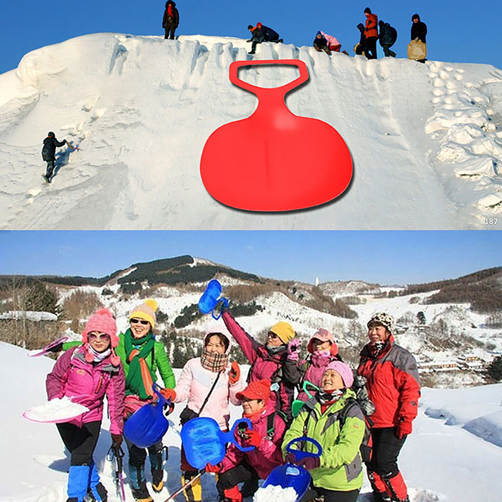 Winter draussen Sport Verdicken freundlicher Erwachsene Schnee Schlitten Schlitten Ski Bord Schlitten Ich bin Freien Gras Kunststoff Bretter Sand Schieberegler Schnee Rodel