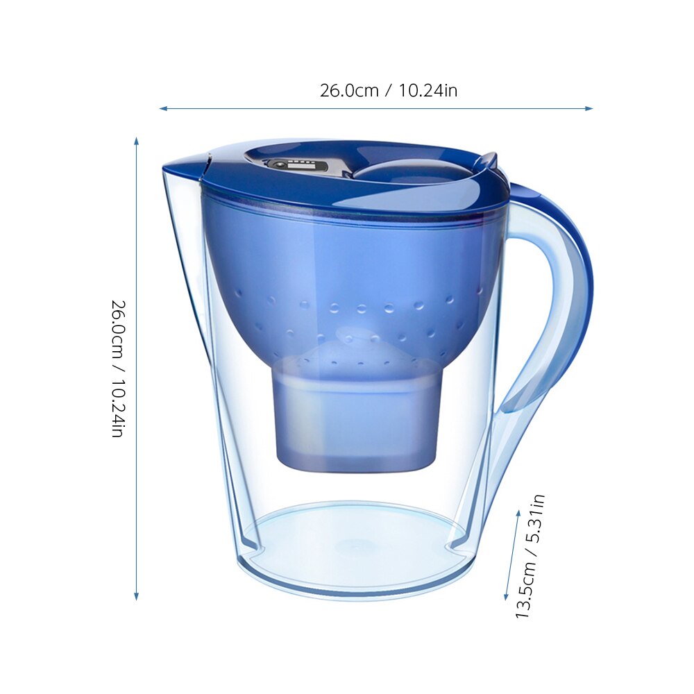 3.5L Water Pitcher Home Activated Carbon Net Kettle Office Water Purifier Food Grade Material Water Filter