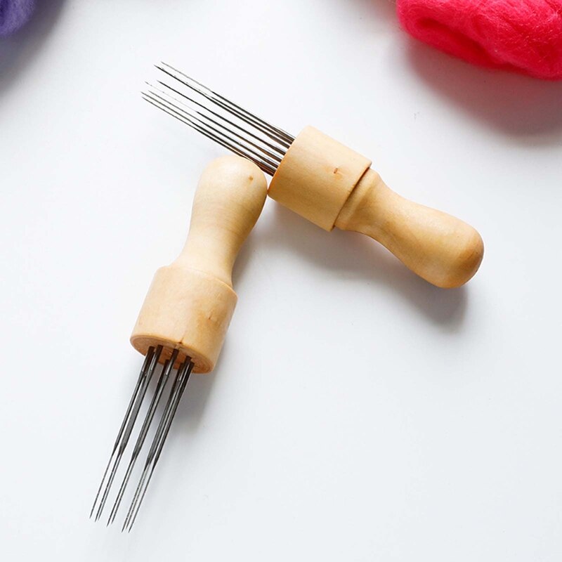 Diy filtnål med otte nåle værktøj håndværk uld filt stinghåndtag  u2jc