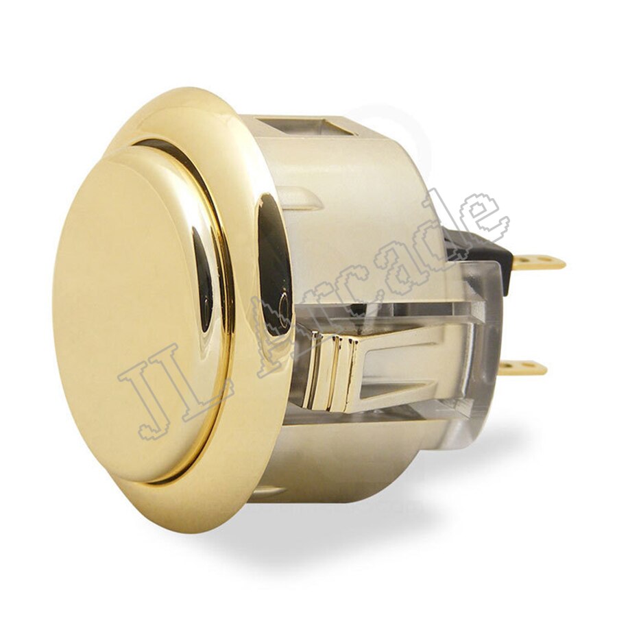 1 Stks/partij Originele Sanwa Metallic Kleur Snap In Knop Authentieke Sanwa OBSJ-24 24Mm OBSF-30 30Mm Metallic Goud Zilver grey Knop: GOLDEN 30MM