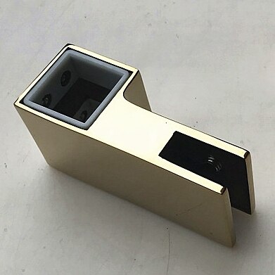 304 Stainless Steel Titanium Gold Square Shower Room Pull Rod Fittings Bathroom Glass Fixed Clip Pull Rod Glass Flange: Square hanger