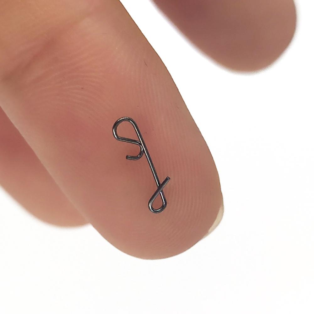 200pcs/lot Stainless Fishing Line Wire Fishing Connector Barrel Swivel Accessories Snap Pin Without Knot Tackle Tool Lure Kit