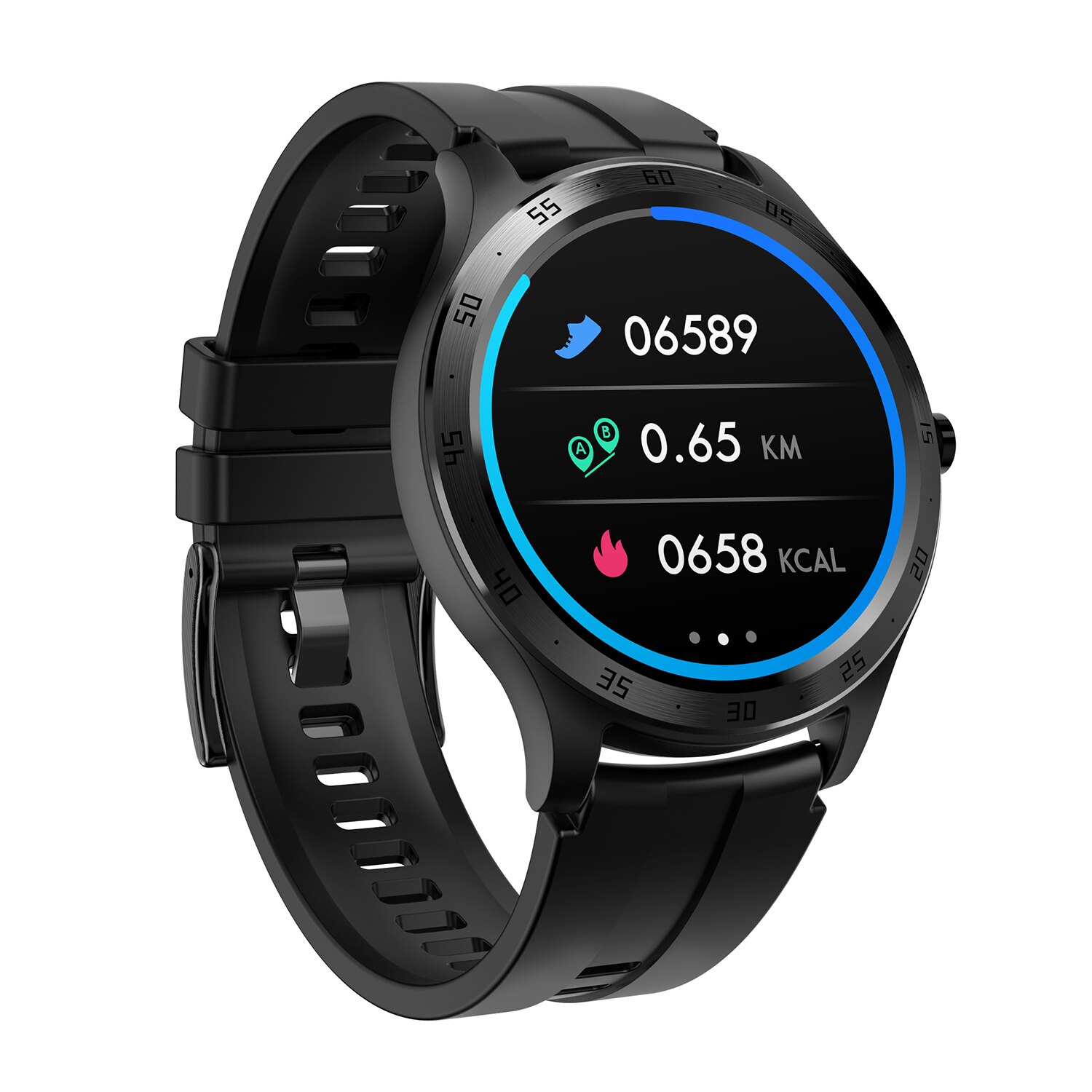 TEAMYO Smart Watch Men Women Full Touch Screen Fitness tracker IP67 Waterproof Heart Rate Monitor Smart Bracelet For IOS/Android: Black