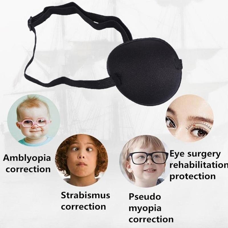 1Pc Cyclops Pirate Make-Up Eye Mask Eye Patch Kinderen Groef Amblyopie Scheelzien Volledige Cover Enkele Oogmasker Oogzorg