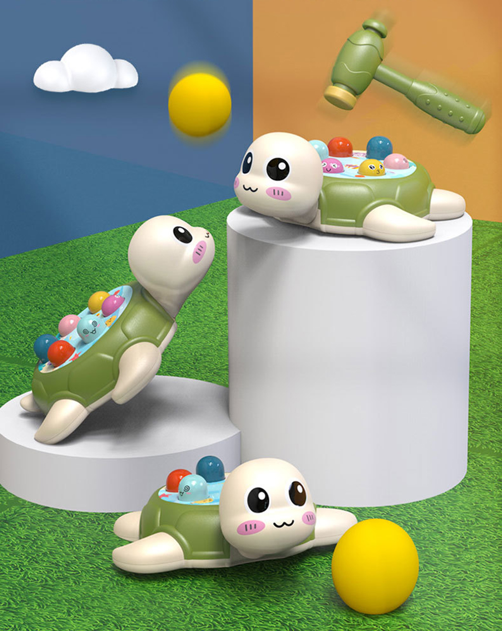Jouet whack-a-taupe pour bébé, Machine de jeu à Double marteau, exercice éducatif précoce