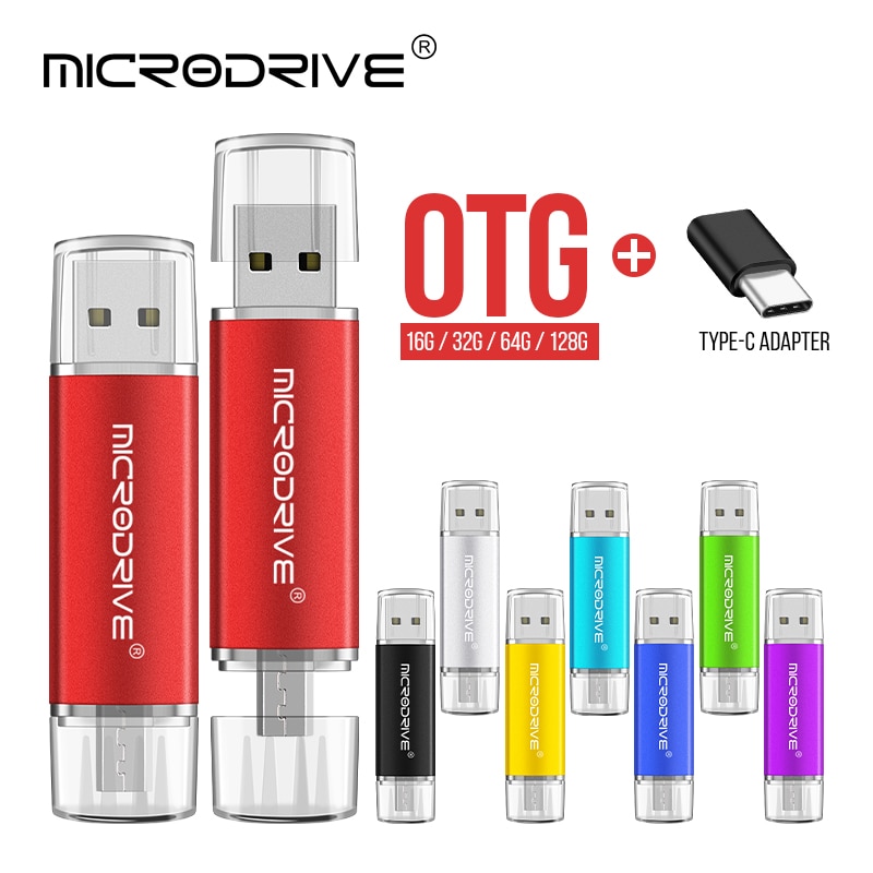 Metal OTG 3 IN 1 Type-C pen drive 64GB flash usb memory 8GB pendrive 16GB 32GB usb flash drive 128GB OTG cle usb stick pen