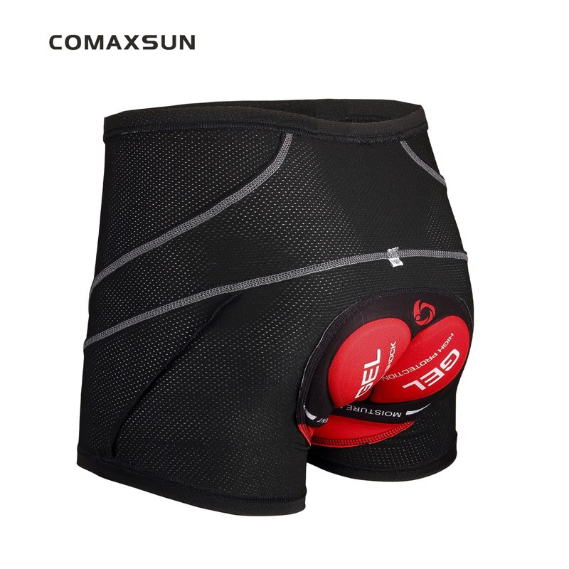 COMAXSUN Cycling Shorts Pro 5D Gel Padded Shockproof Black Underpant Bicycle Bike Underwear Cycling Shorts Cycling Underwear: STYLE 03 / S