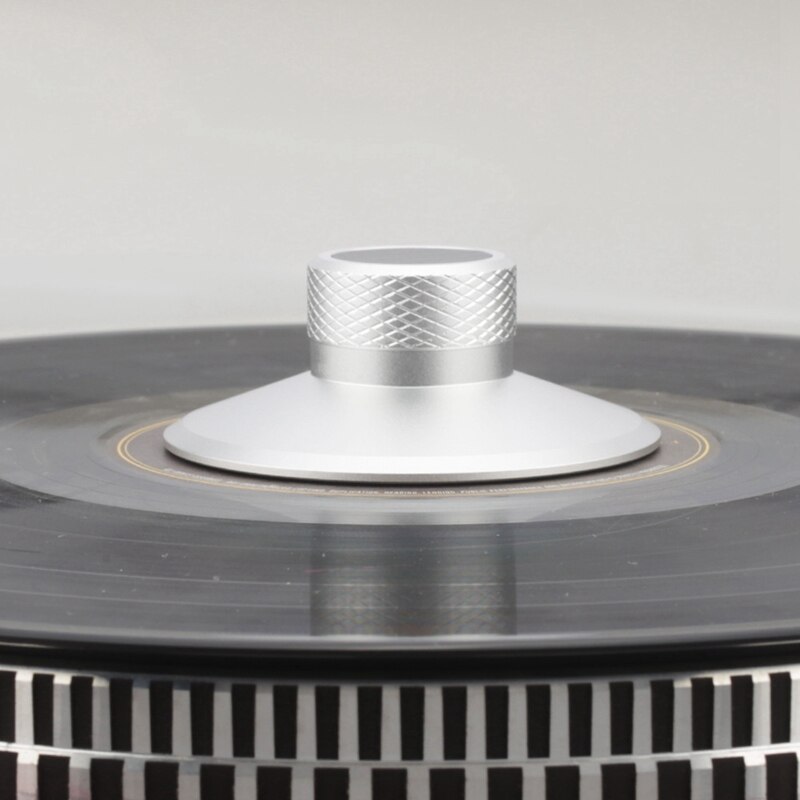 Jabs plattenspieler aus aluminium mit ausbalanciertem metall-plattenstabilisator, gewichtsklemme und hifi-funktion