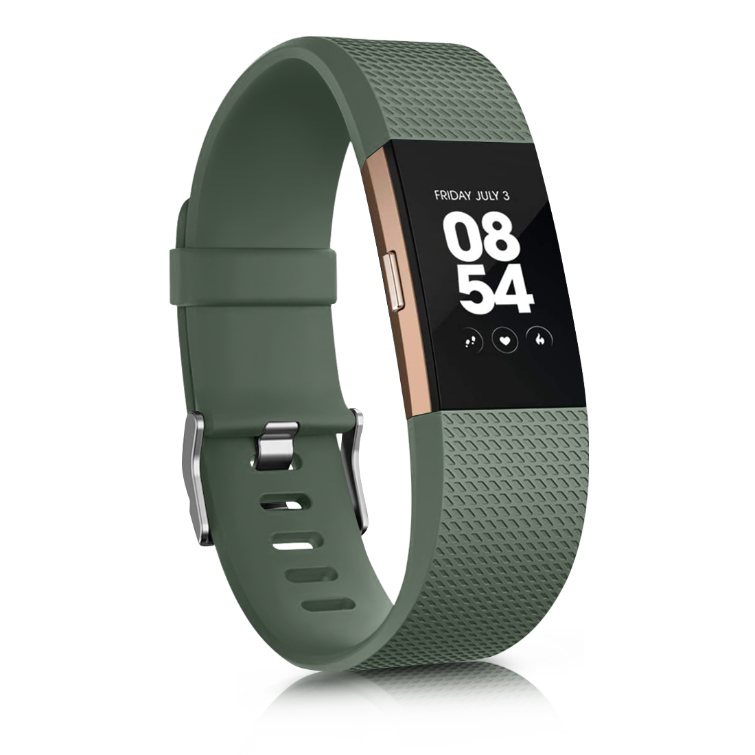 Correa suave de TPU para Fitbit Charge 2, correa de reloj inteligente, pulsera para Fitbit Charge 2, repuesto de pulsera: L / Beige