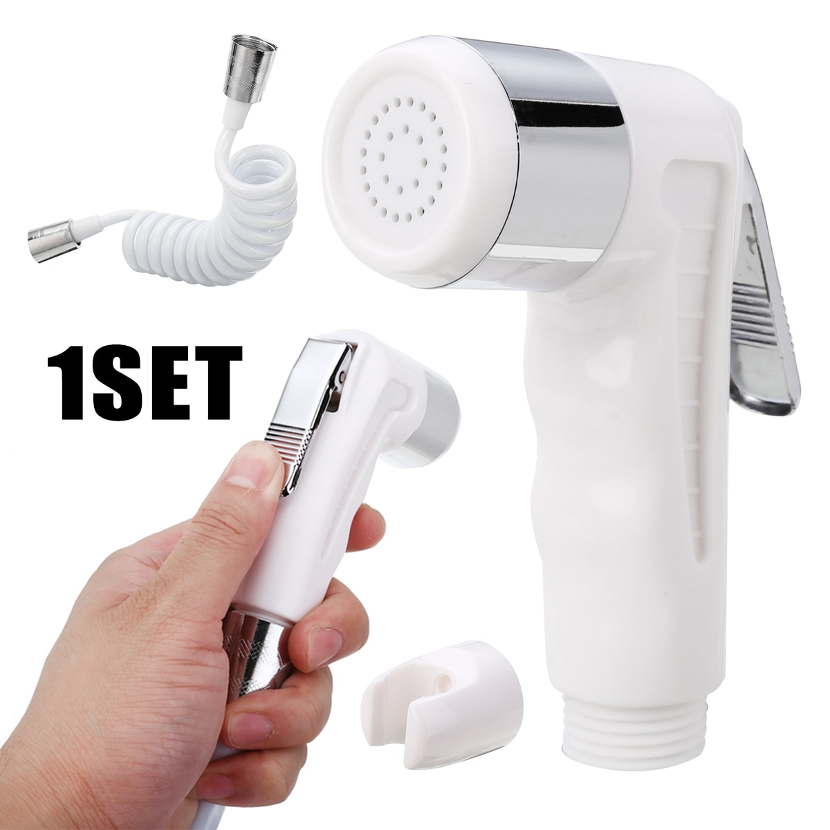 Handheld Sprayer Wall Mounted Shower Toilet ABS Plastic Bathroom Bidet Diaper Spray Sprayer Shattaf Kit Bidet Sprayer Kit