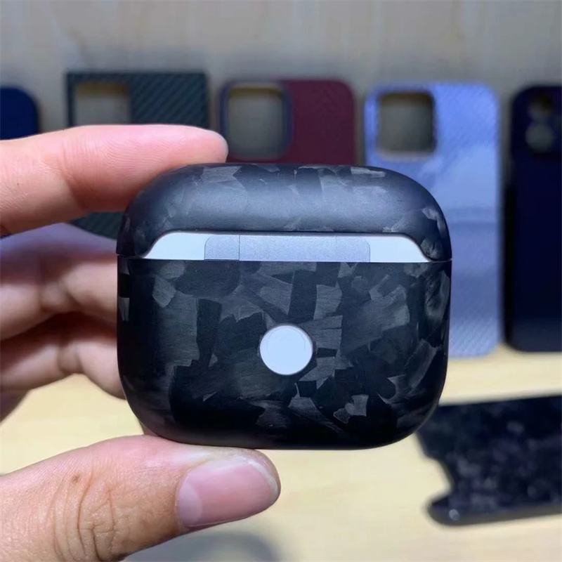 Real Carbon Fiber Earphone Case for Apple Airpods 3 Carbon Fiber Earphone Wireless Bluetooth for AirPods Pro 2）Case