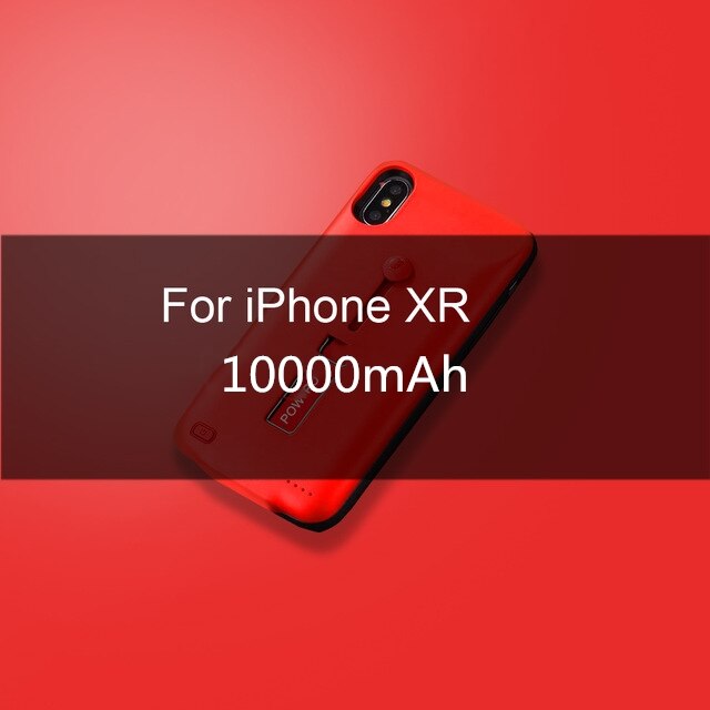 10000mAh Power Bank For iphone 6 6s 7 8 Plus Battery Charger Case For iphone X XS Max XR Battery Case Charger Case Backup: Red For iPhone XR