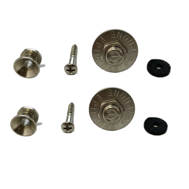 Verrou de sangle de guitare EPI Original et authentique pour guitare électrique, boucle de ceinture de sécurité pour basse et guitare acoustique fabriquée en corée: WHITE