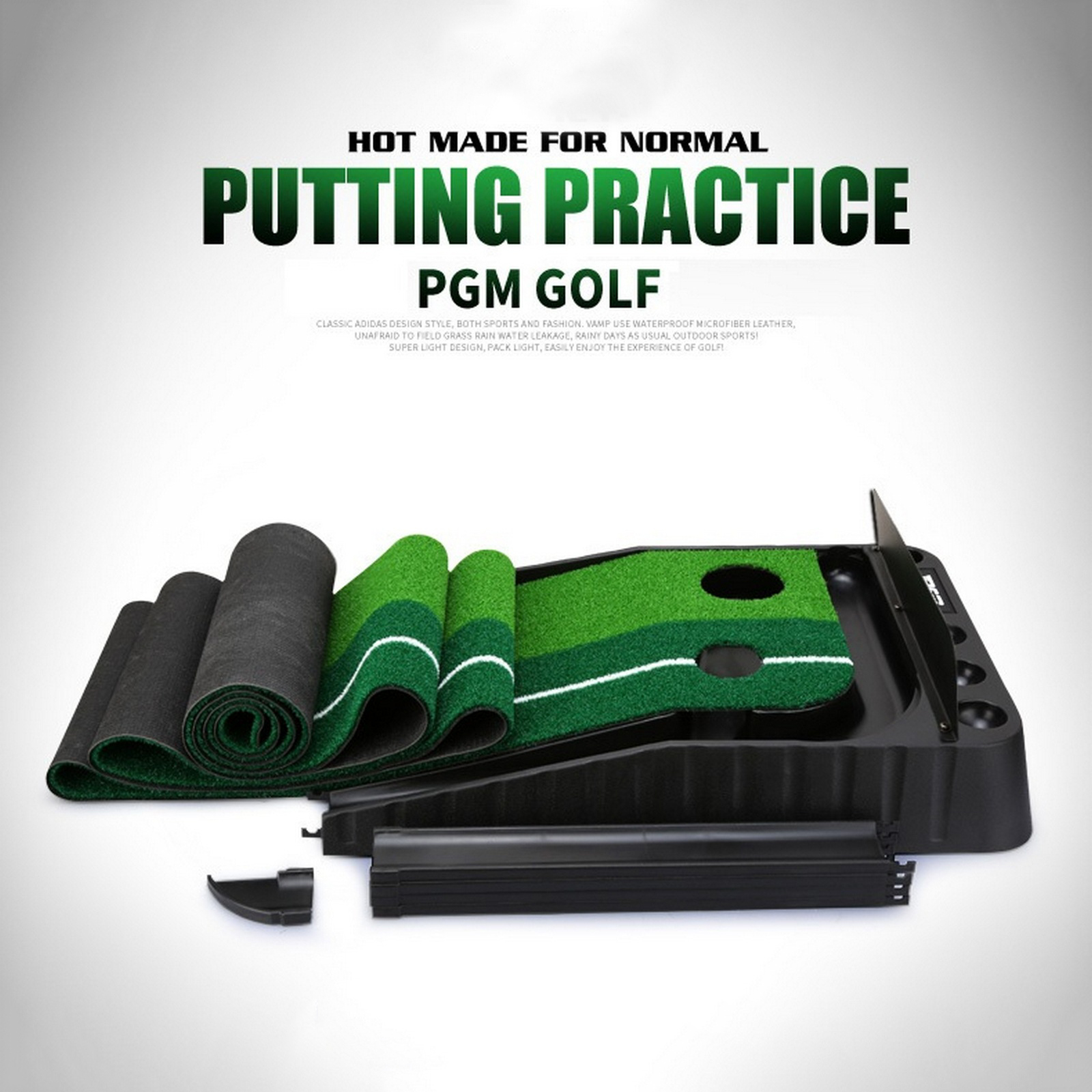 Golf Putting Trainer Training Tool Golf Putting Mat Driving Trainer Putter Practice Pad Practice Chipping Hitting Carpet Green