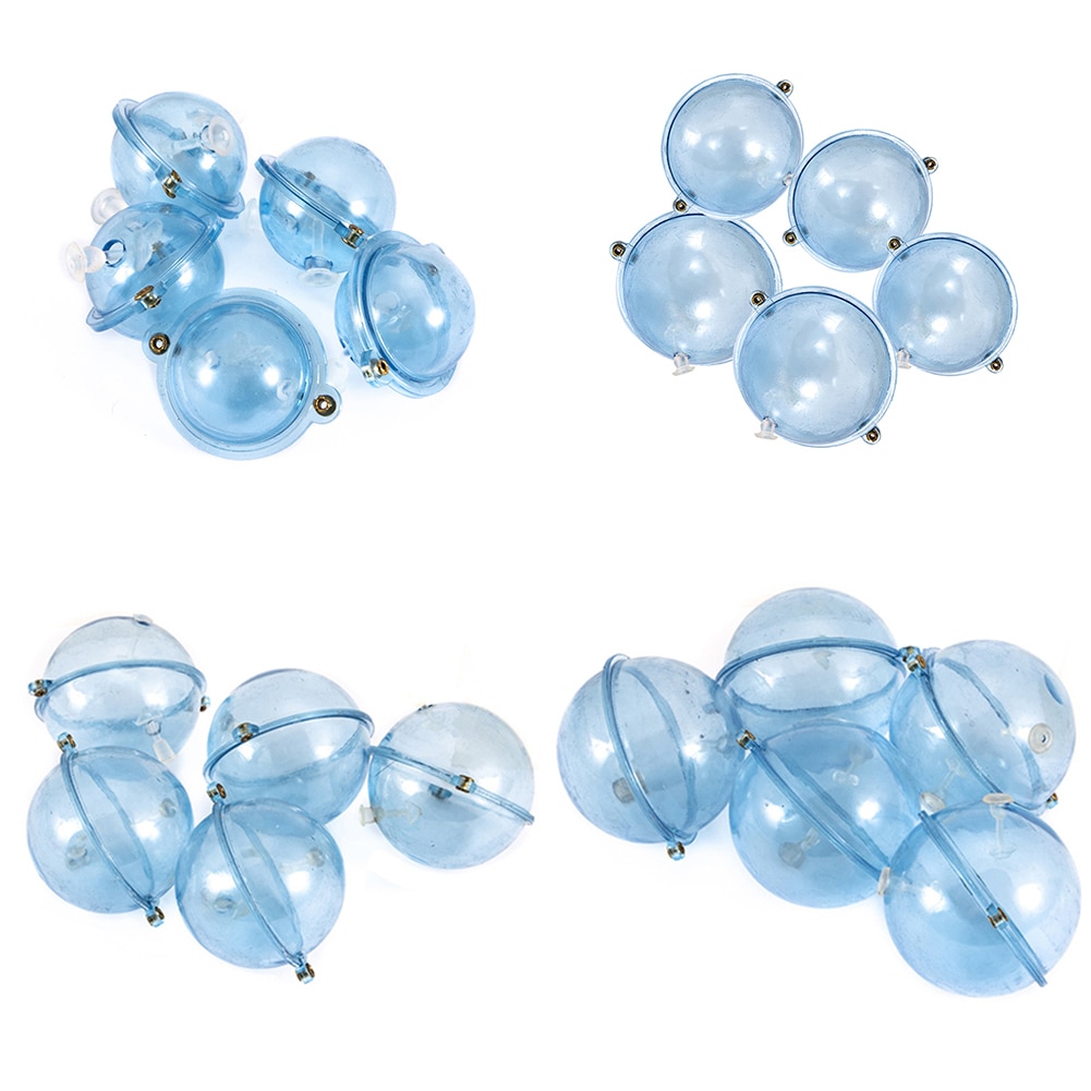 Ensemble de 5 flotteurs de pêche portables en ABS, boules d&#39;eau, à bulles, accessoires pour la pêche en mer, appâts pour la flottaison du pain