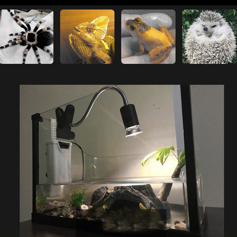 25/50/75W Reptile Lamp Pet Heat Lamp Bulb Turtle Basking UV Light Bulb Sunbathing Lamp Sun Lamp Temperature Controller