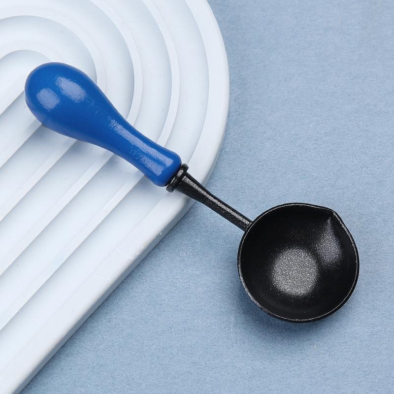 Hoogwaardige Lakzegel Non Stick Lepel Zegellak Lepel Stempelzegel Verwarming Lak Wax Tool Anti Stick schoon te maken: YELLOW