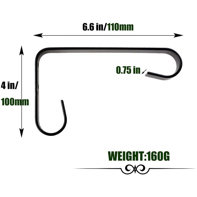 Bloempot Bracket Wall Mount Outdoor Muur Haak Voor Opknoping Bloempotten En Vogel Feeders (Pak Van 4)