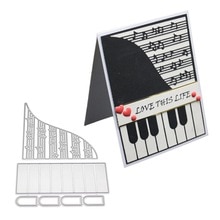 Kuulee Piano Muziek Serie Stansmessen DIY Scrapbooking Ets Stencils