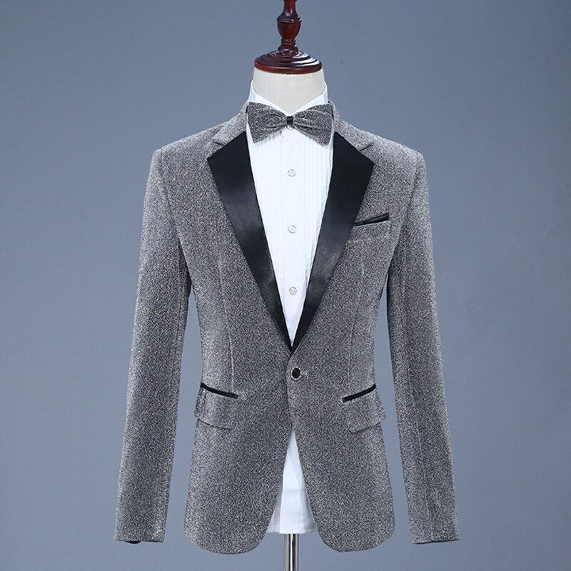 Chaqueta de lentejuelas para hombre, Ropa de baile para Dj, ropa para salir de noche para hombre, ropa de calle para cantante, Bar, bailarines, abrigo para escenario, danza Jazz DNV11502