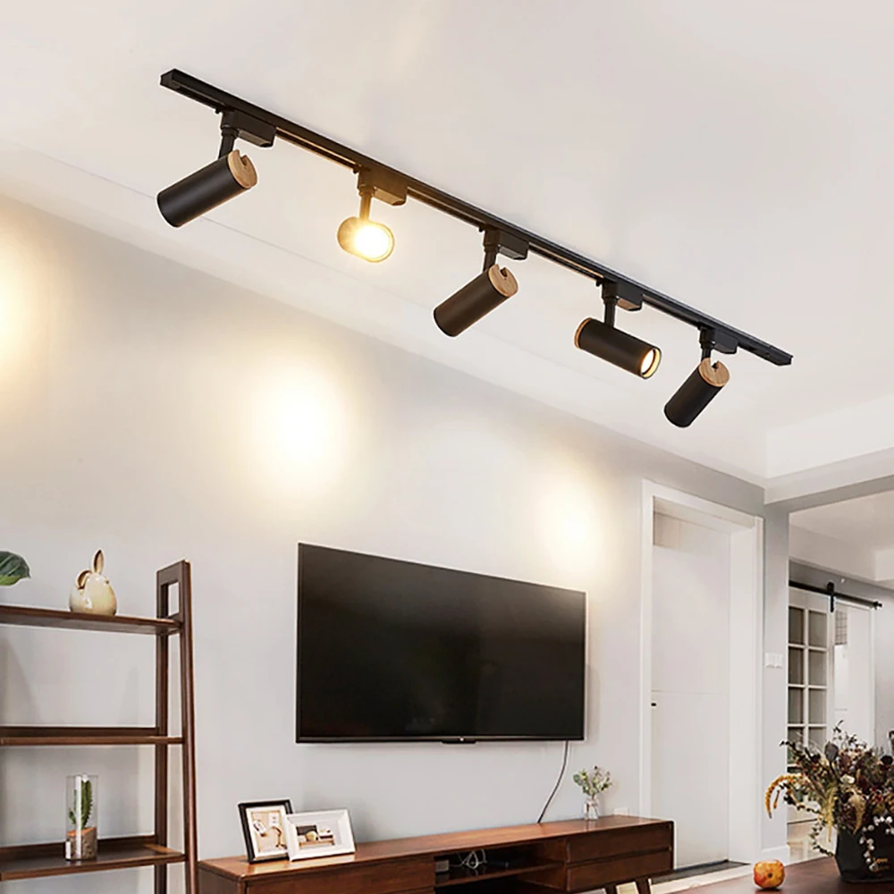 Luz de pista led 3 fios AC110-240V ponto de teto 10-30w lâmpada de teto para sala de estar cozinha linha sistemas ferroviários de iluminação holofotes